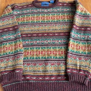 Beautiful Vintage Fair Isle Sweater Wool